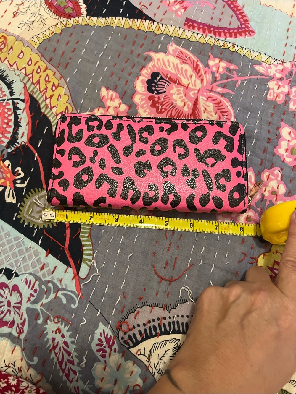Pink Leopard Print Zip-Around Wallet NWOT - Picture 5 of 6